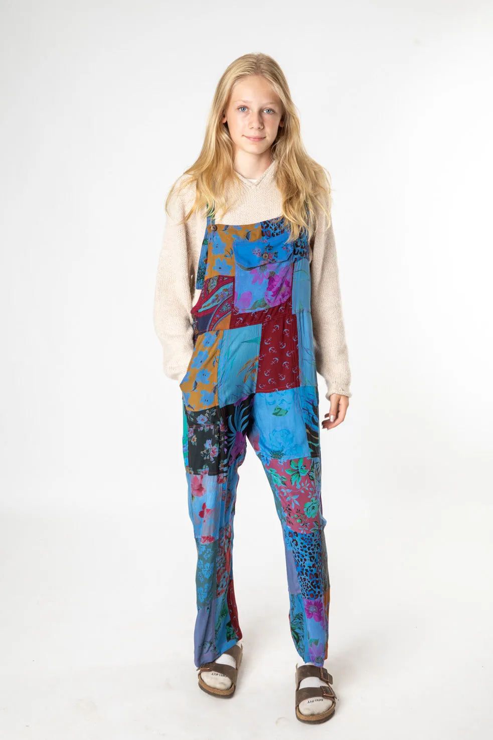 Mexicali Patchwork Unisex Hippy Overalls Overstock