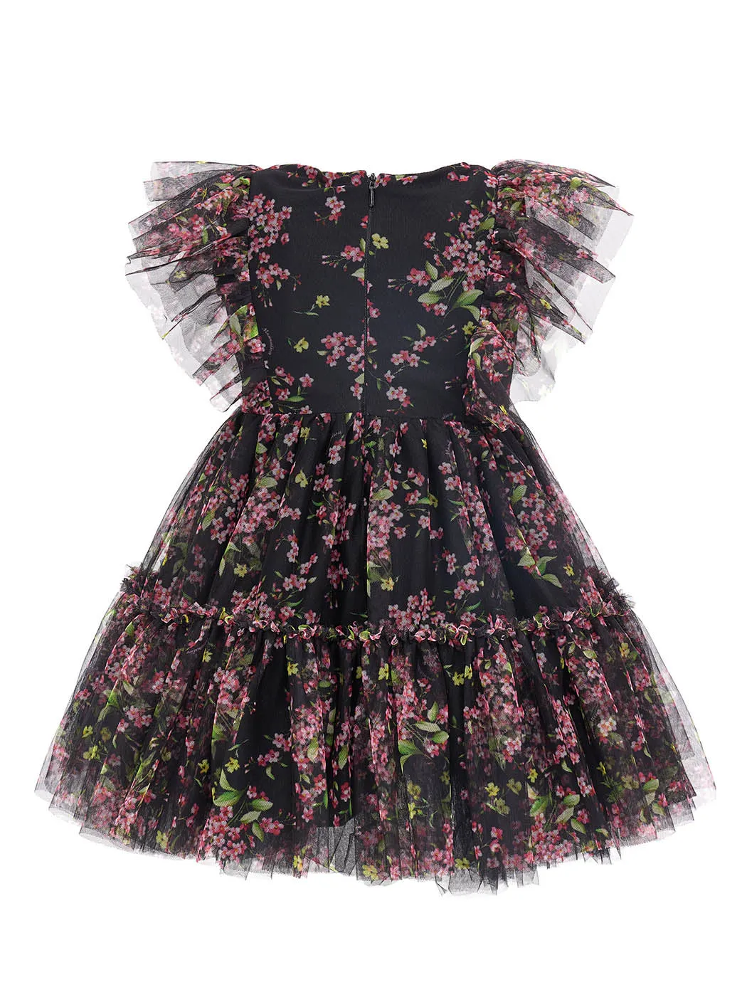 MONNALISA Tulle microflowers dress