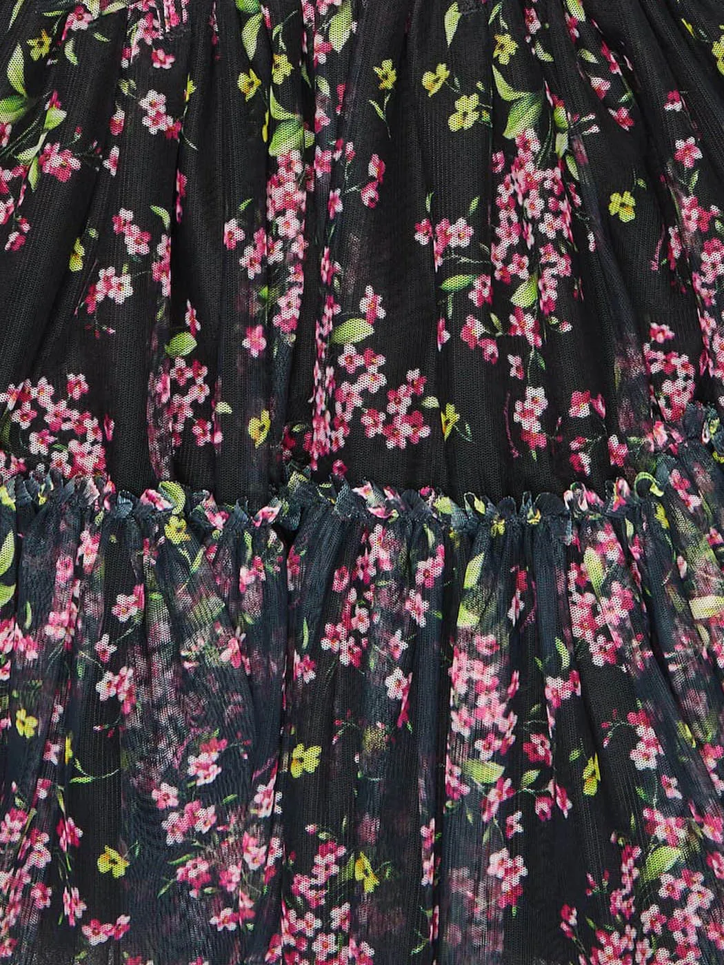 MONNALISA Tulle microflowers dress