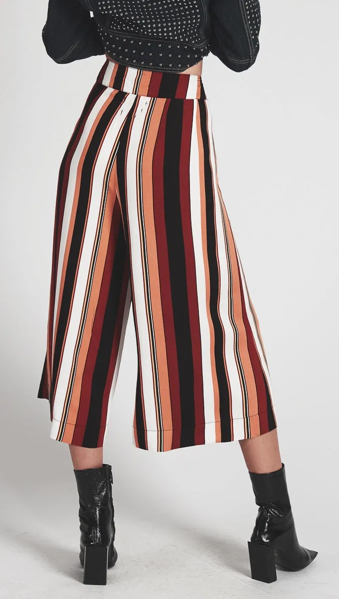 One Teaspoon Hustler Wide Leg Pant Bronze Stripe