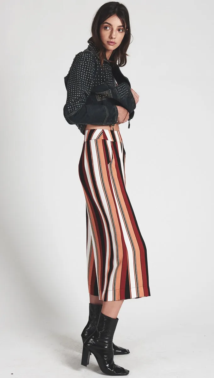 One Teaspoon Hustler Wide Leg Pant Bronze Stripe