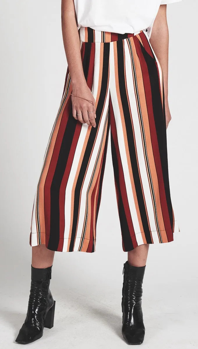 One Teaspoon Hustler Wide Leg Pant Bronze Stripe