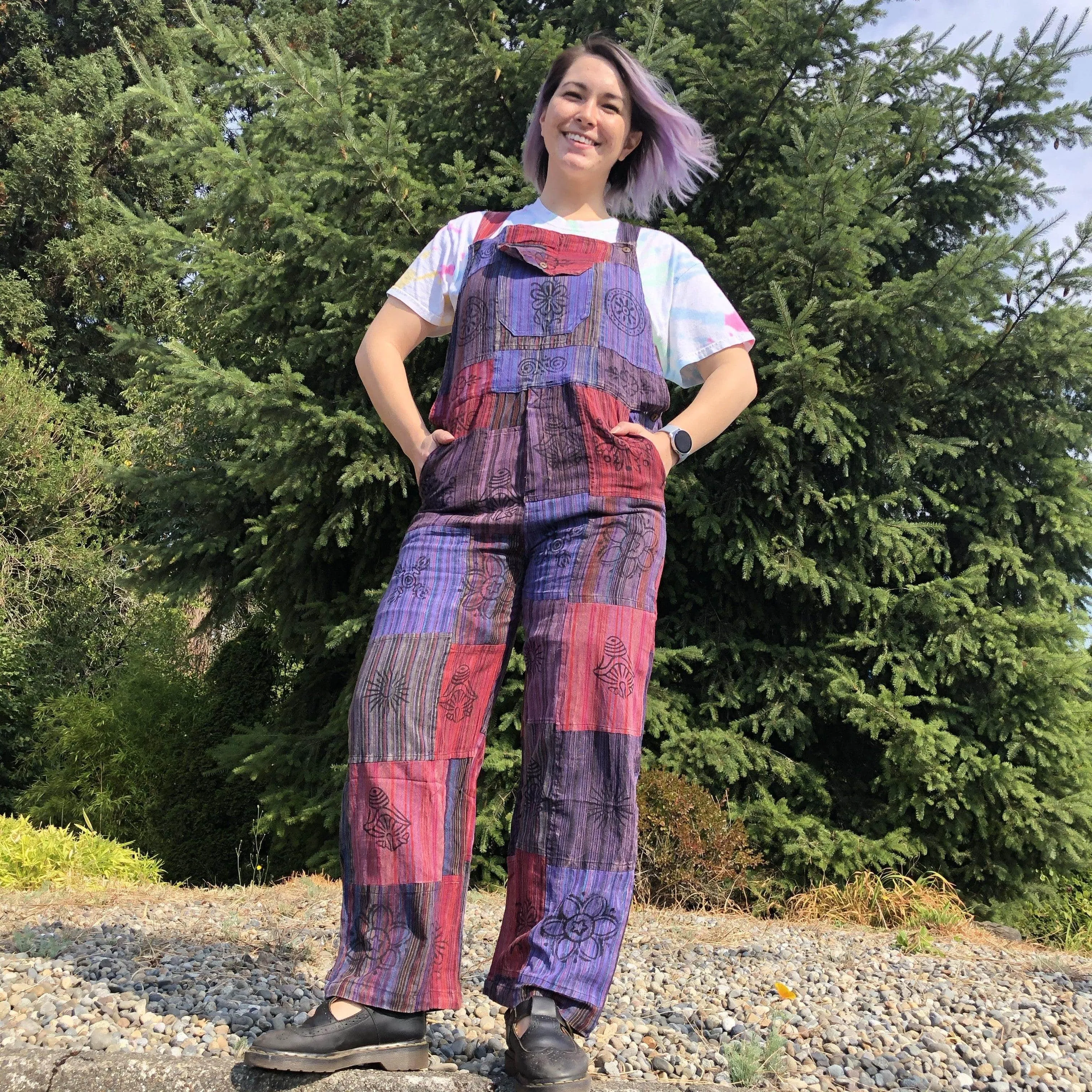 Patchwork Overalls