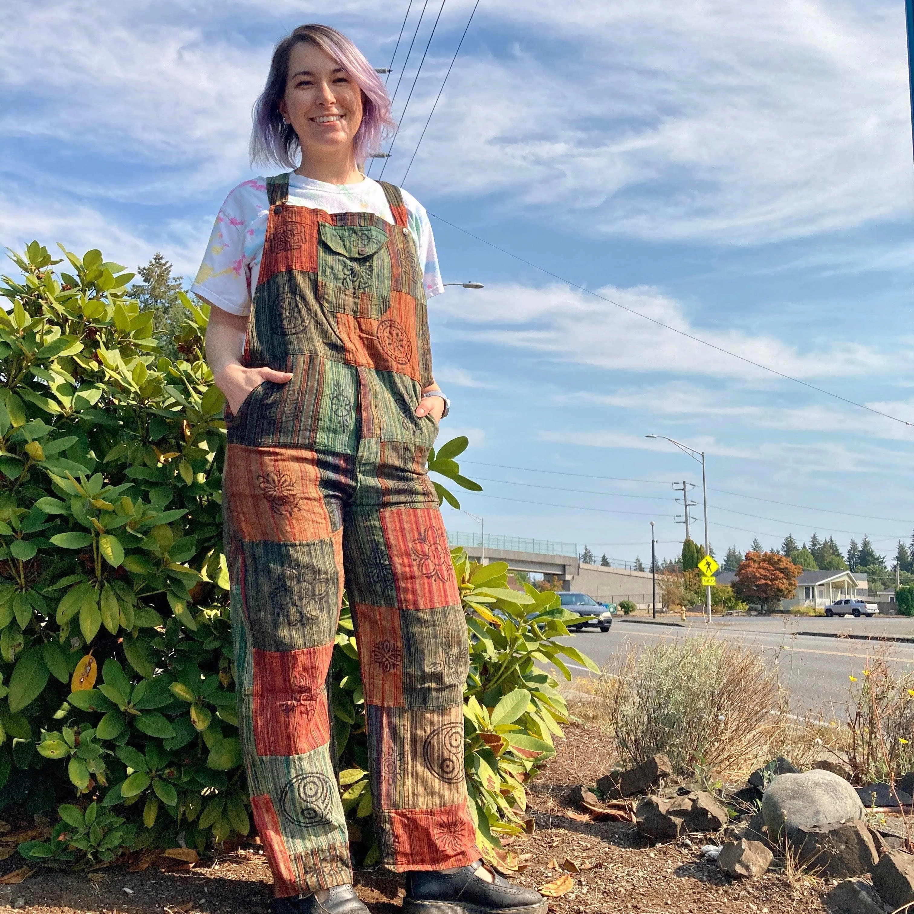 Patchwork Overalls