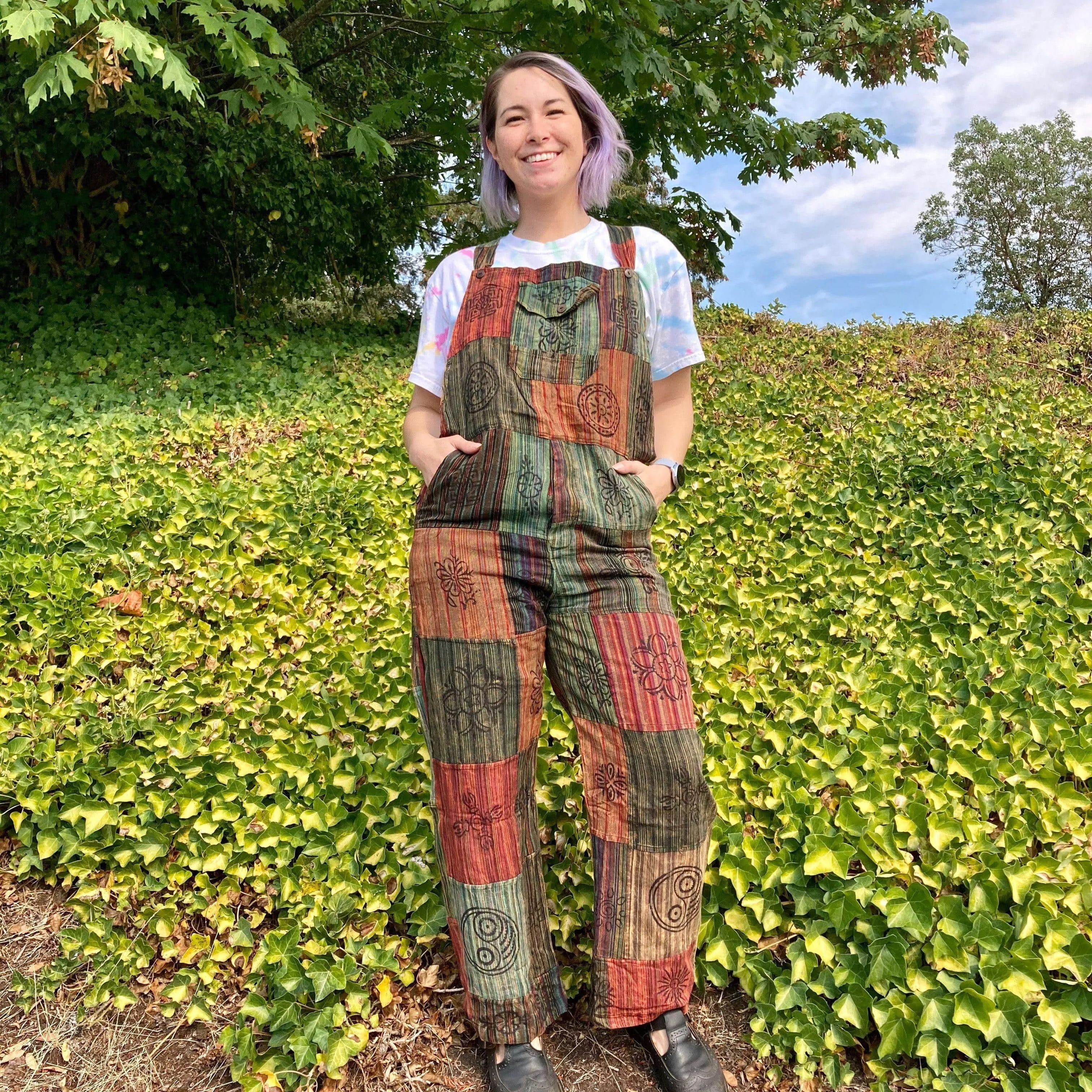 Patchwork Overalls