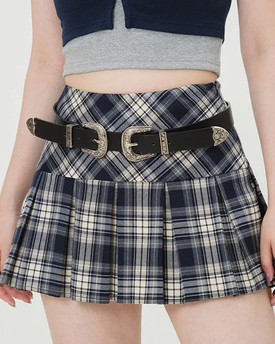 Perfectly Preppy Plaid Pleated Skirt