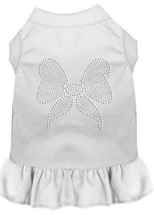 Rhinestone Bow Dress White Med (12)