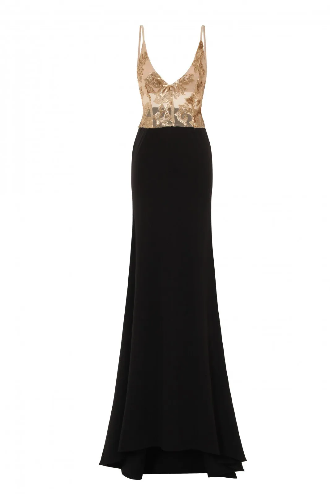 Shayla Black Slinky Backless Fishtail Maxi Dress