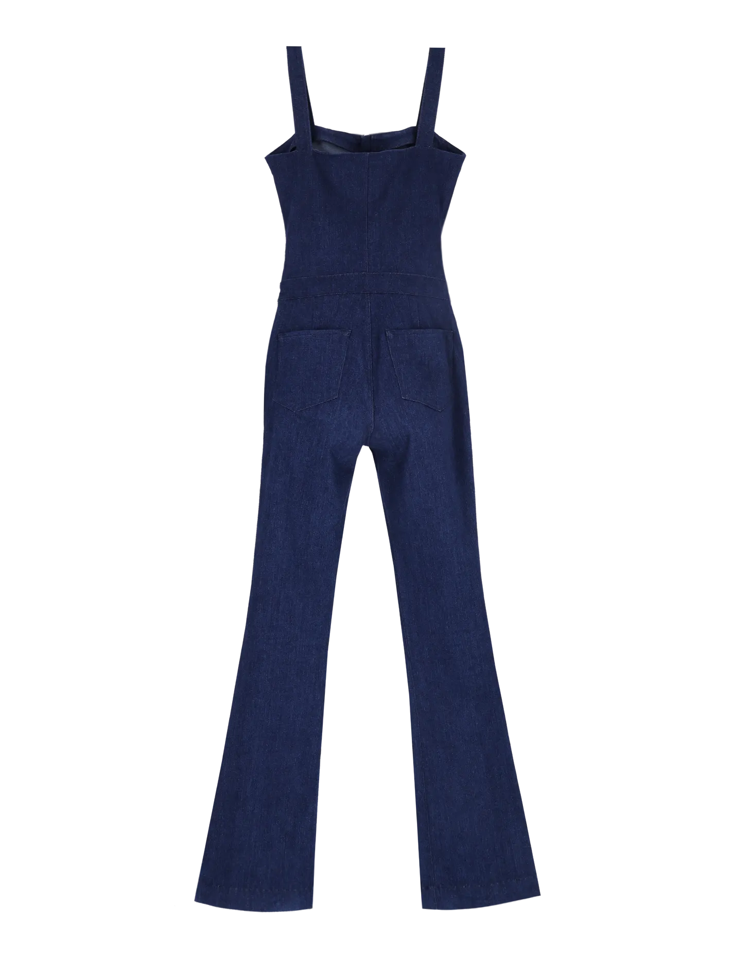 sleeveless denim jumpsuit