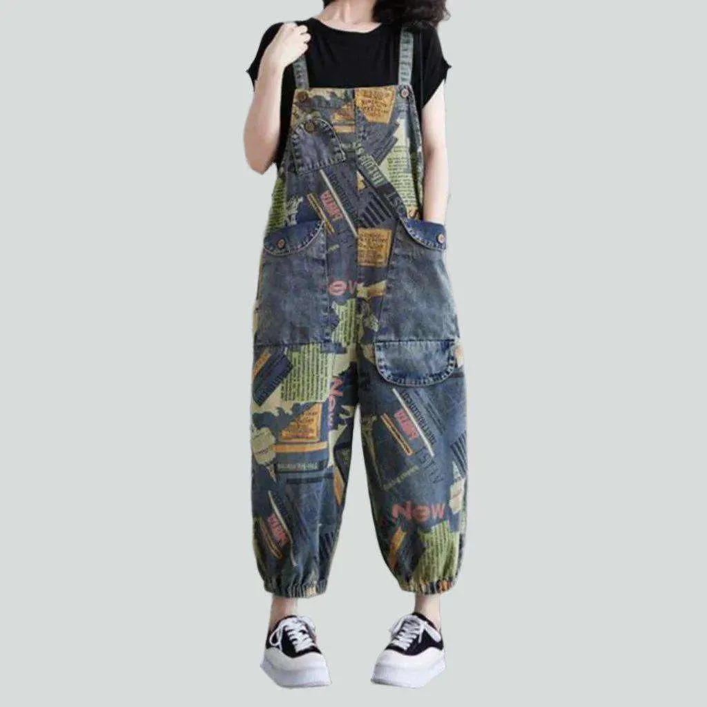 Stylish women's jeans dungaree