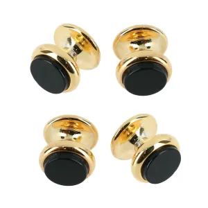 Sutton Tuxedo Stud Set Genuine Onyx (4 piece set)