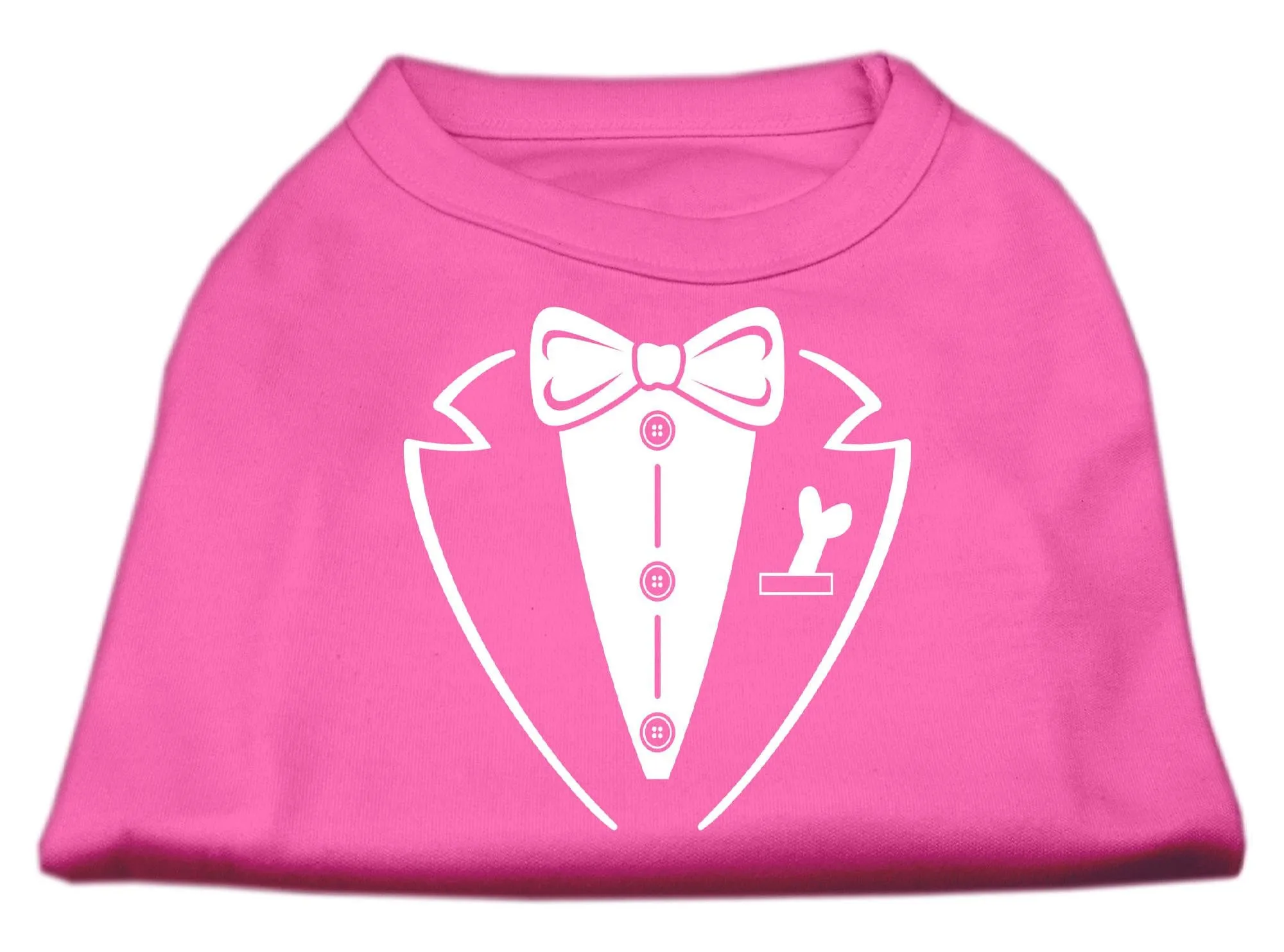 Tuxedo Screen Print Shirt Bright Pink Med (12)