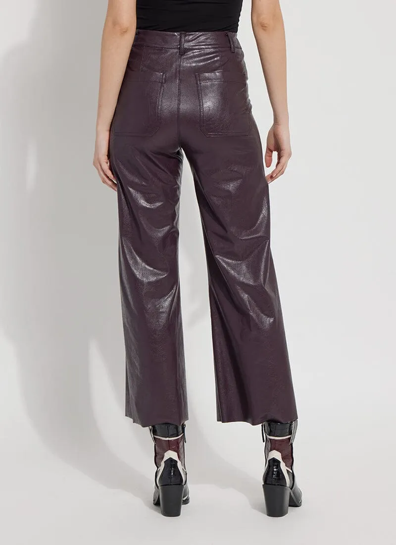 Vegan Leather Wide Leg (28" Inseam) | Lava