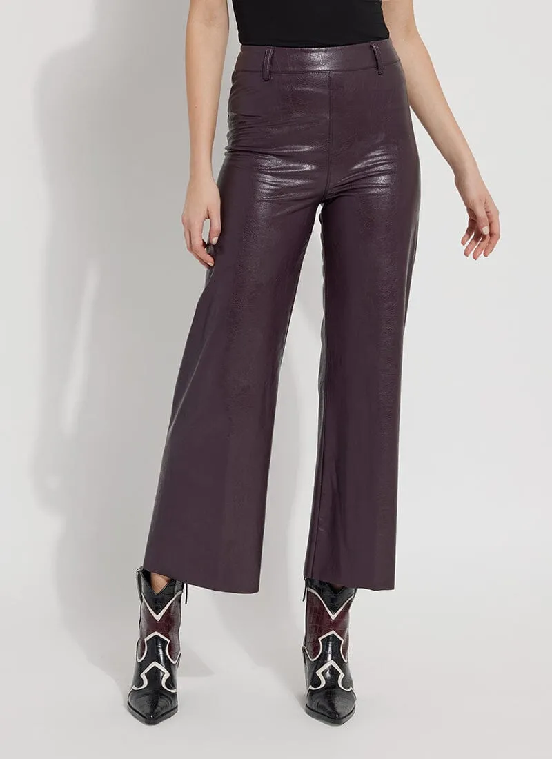 Vegan Leather Wide Leg (28" Inseam) | Lava