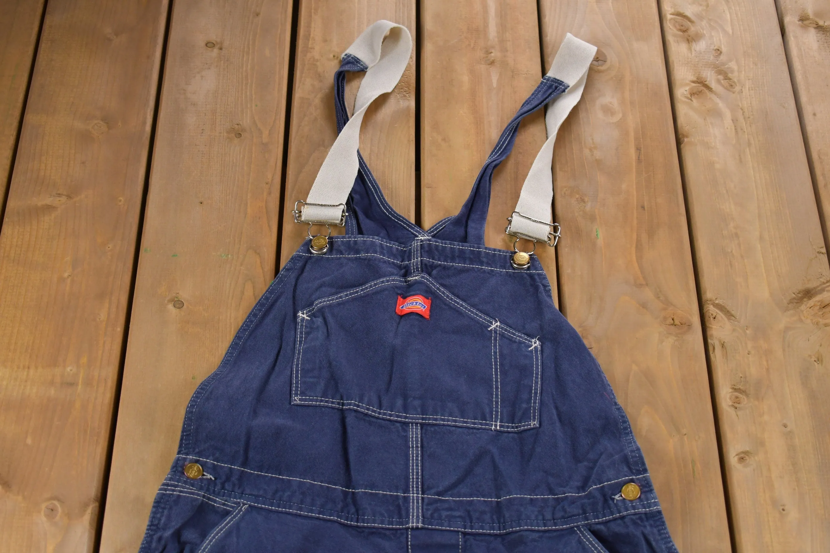 Vintage 1990s Dickies Denim Jean Overalls Size 34 x 31