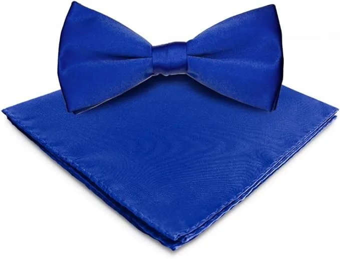 Vittorio Farina Men's Satin Bow Tie & Pocket Square in Gift Box