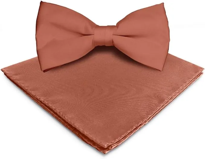 Vittorio Farina Men's Satin Bow Tie & Pocket Square in Gift Box