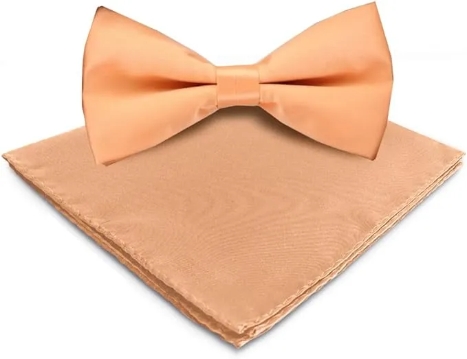 Vittorio Farina Men's Satin Bow Tie & Pocket Square in Gift Box