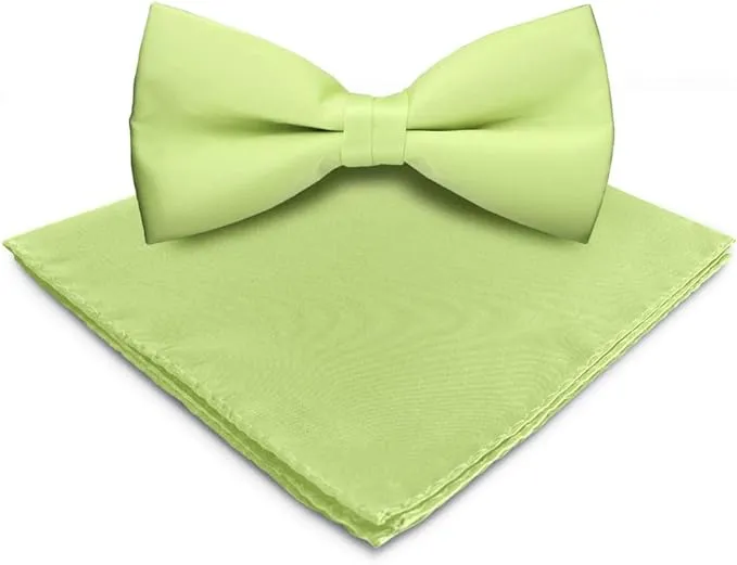 Vittorio Farina Men's Satin Bow Tie & Pocket Square in Gift Box