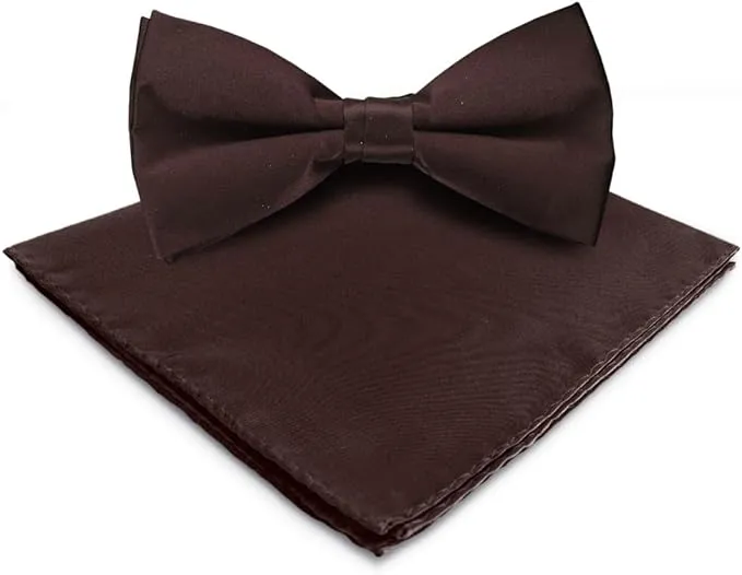 Vittorio Farina Men's Satin Bow Tie & Pocket Square in Gift Box