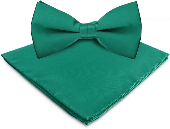 Vittorio Farina Men's Satin Bow Tie & Pocket Square in Gift Box