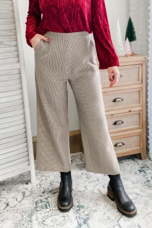 Wide Leg Checkered Pants