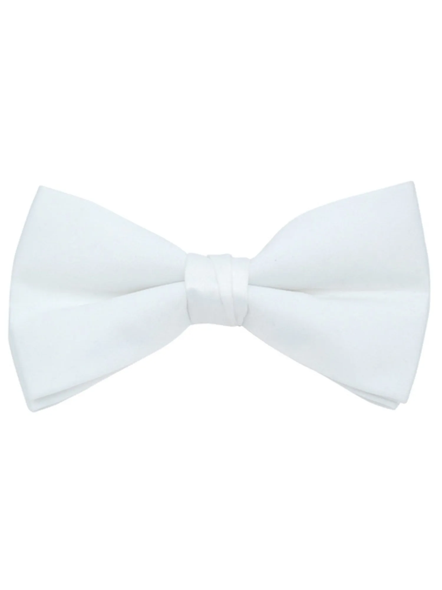 Young Boy's Pre-tied Adjustable Length Bow Tie - Formal Tuxedo Solid Color