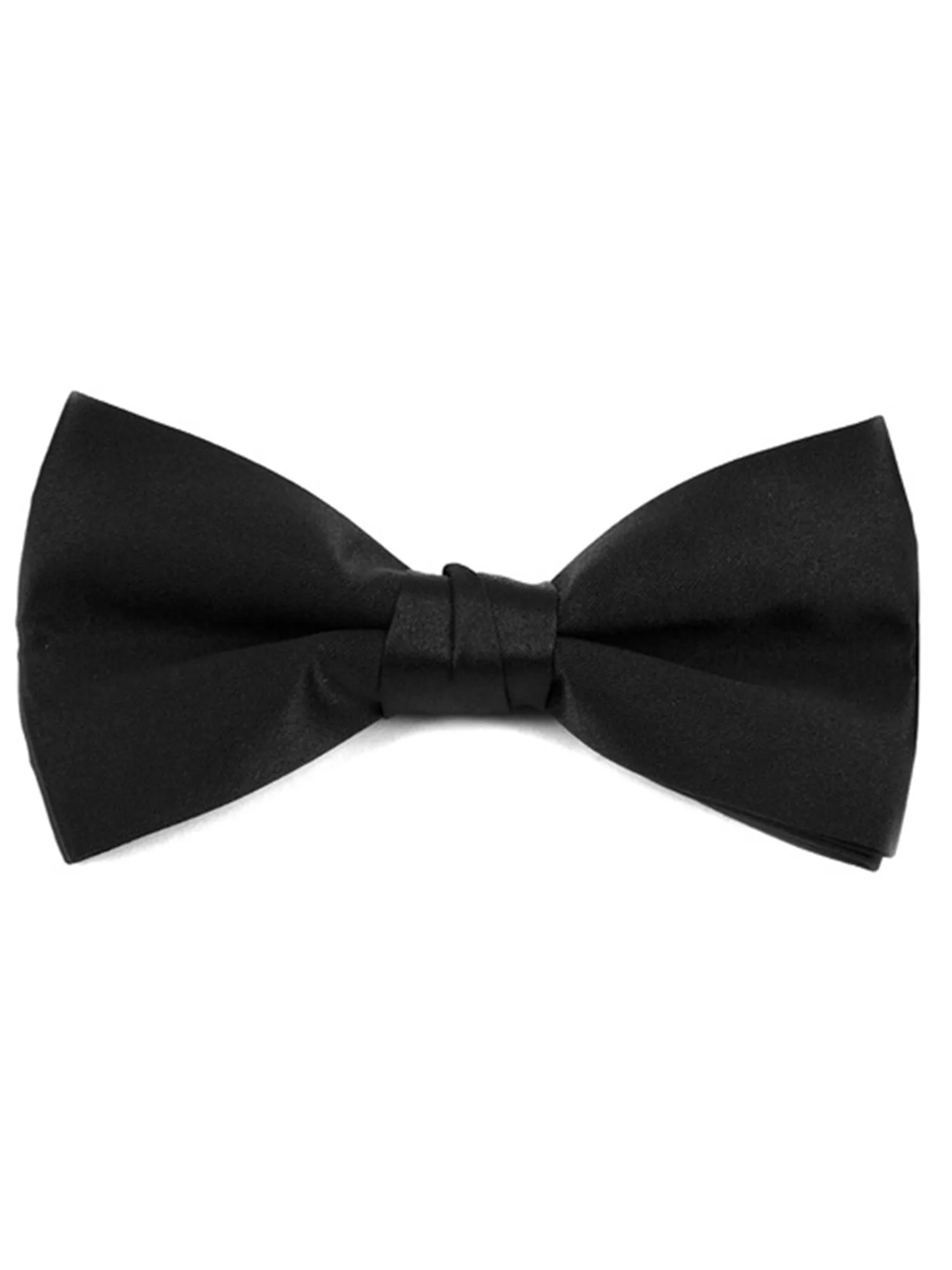 Young Boy's Pre-tied Adjustable Length Bow Tie - Formal Tuxedo Solid Color