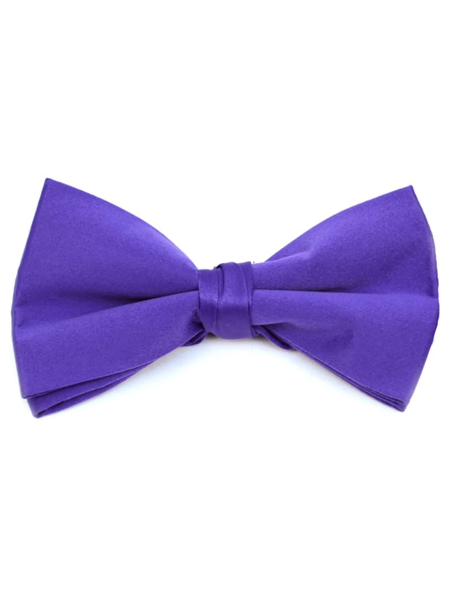 Young Boy's Pre-tied Adjustable Length Bow Tie - Formal Tuxedo Solid Color