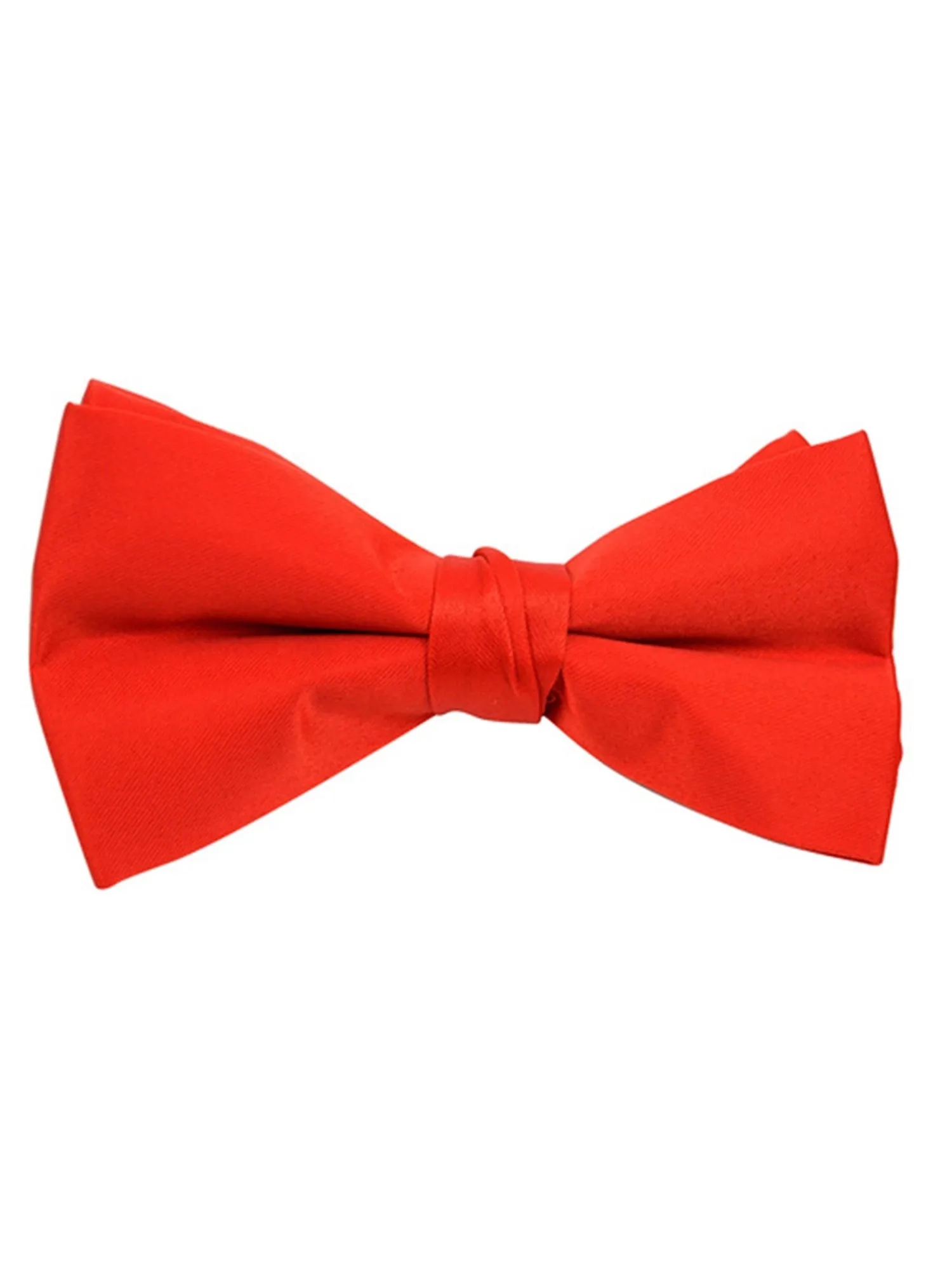 Young Boy's Pre-tied Adjustable Length Bow Tie - Formal Tuxedo Solid Color